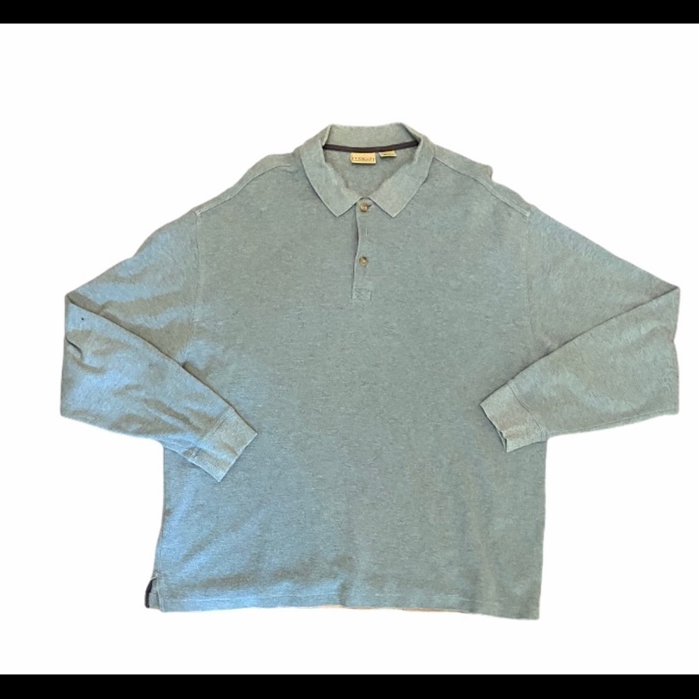 LL Bean Men’s  Henley Shirt Waffle Cotton Size XL